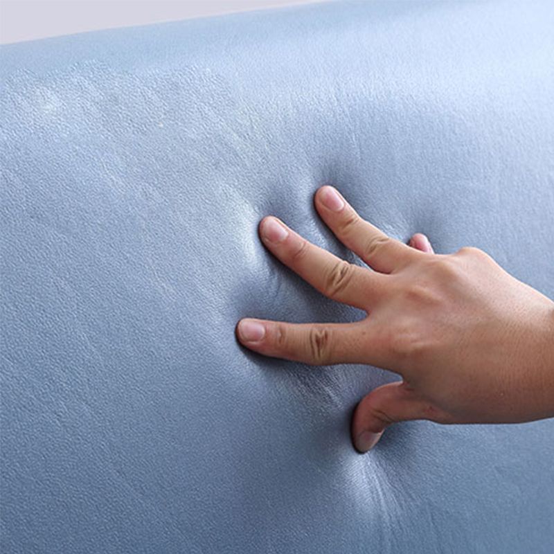 24.4" Wide Faux Leather Fixed Back Sponge Armless Slipper Chair