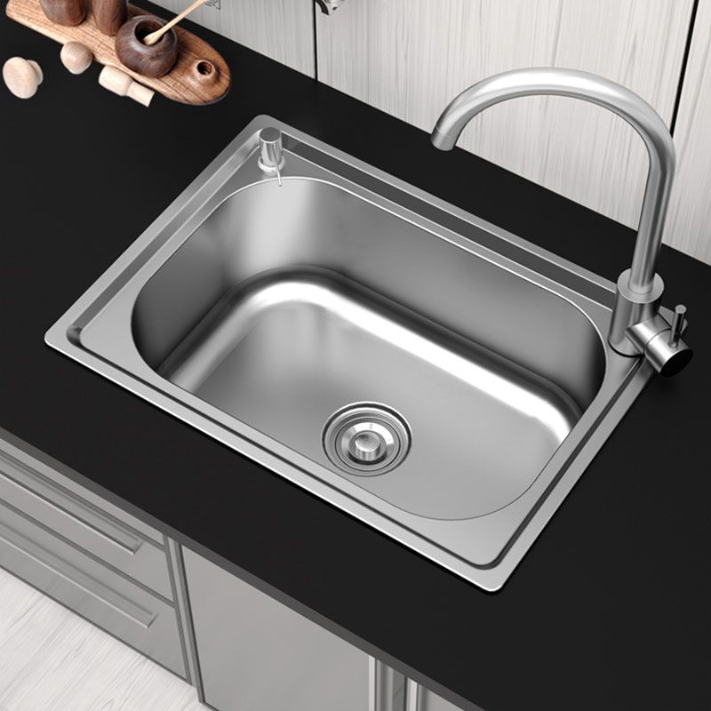 Drop-In Kitchen Sink Soundproof Design Stainless Steel Kitchen Sink with Faucet