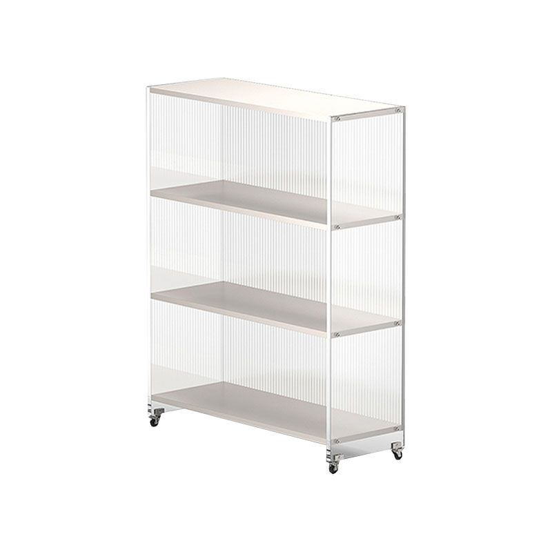 Closed Back Vertical Bookshelf Modern Style Acrylic Bookcase for Office