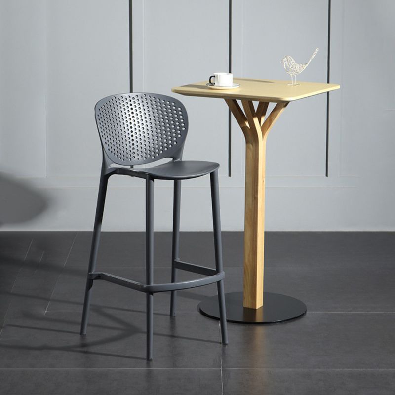 Contemporary Style Bar-stool Plastic Counter Bar Stool with Plastic Legs for Home