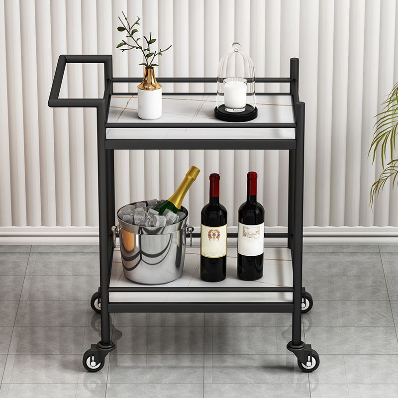 29.53" High Rolling Modern Prep Table Stone Prep Table for Dining Room