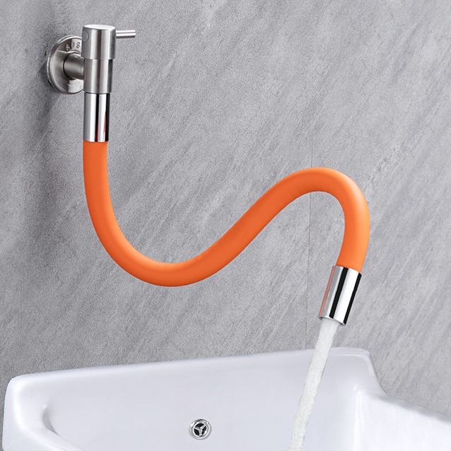 Contemporary Wall Mounted Bathroom Faucet Lever Handles Stainless Steel Faucet