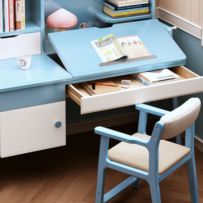 Bedroom Art Desk Kids Desk and Chair Set with Drawers Kids Desk 23.6"W