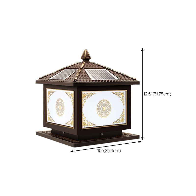 Modern LED Pillar Lamp Creative Solar Lighting Fixture for Garden