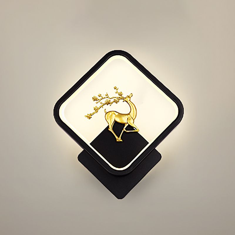 Contemporary Wall Light Geometric Shape LED Wall Sconce with Metal for Living Room