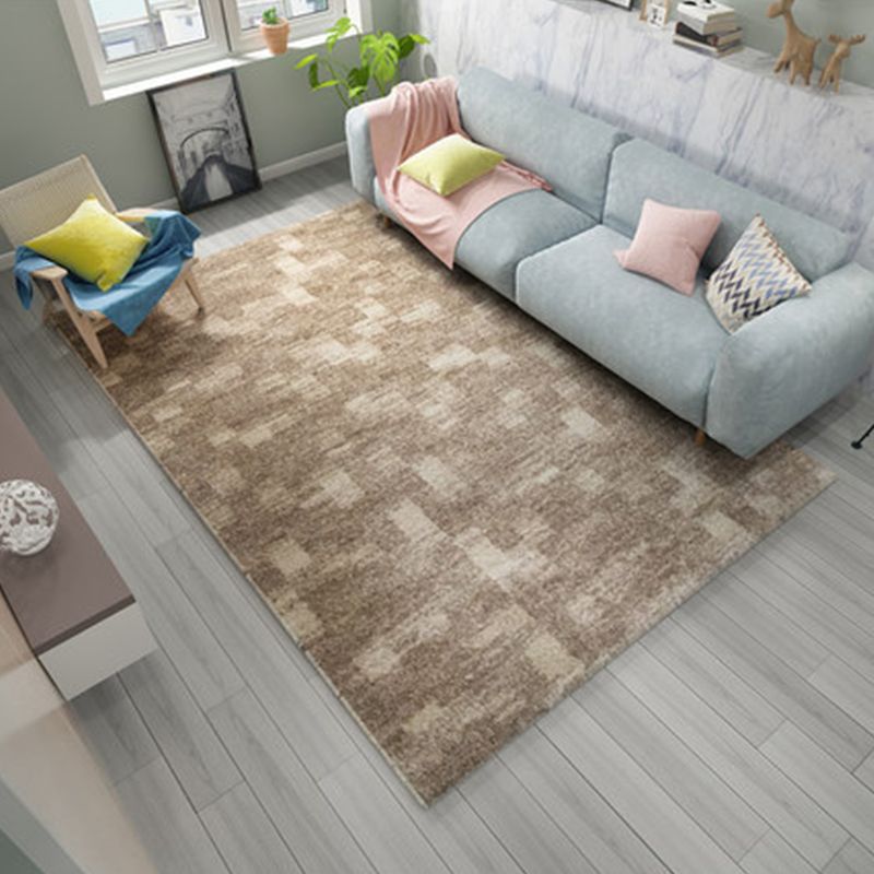 Nordic Living Room Rug Multicolor Abstract Print  Area Carpet Polyster Easy Care Machine Washable Indoor Rug