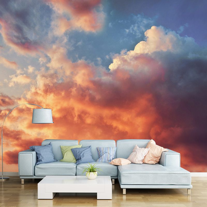 Beautiful Sunset Mural Wallpaper Stain Resistant Wall Covering for Home Decor