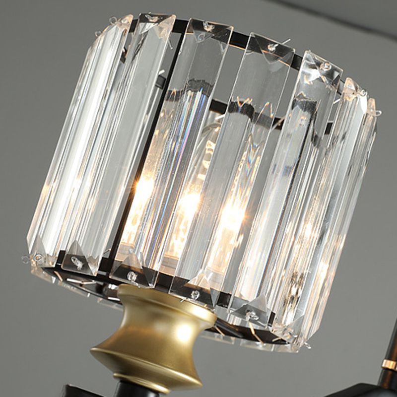 Luces de techo sombreadas de luz de hierro forjado de la isla de 4 luces contemporáneas