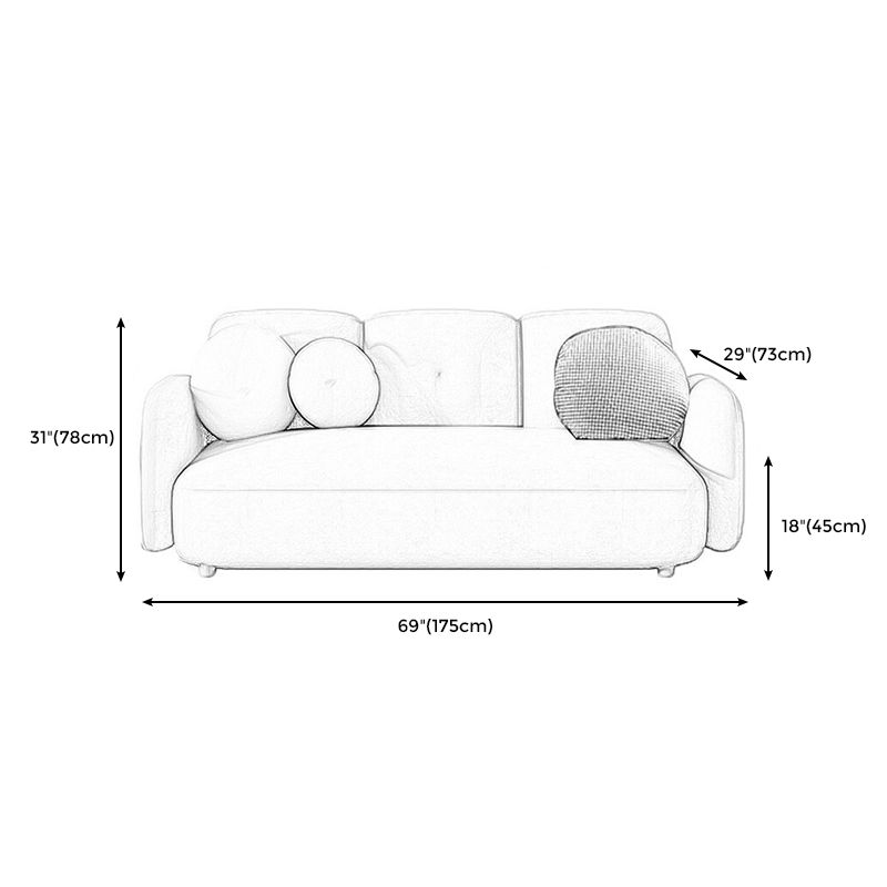 Moderne macaroon 3/4 zitbank van de sofa van de sofa standaard kussens sofa