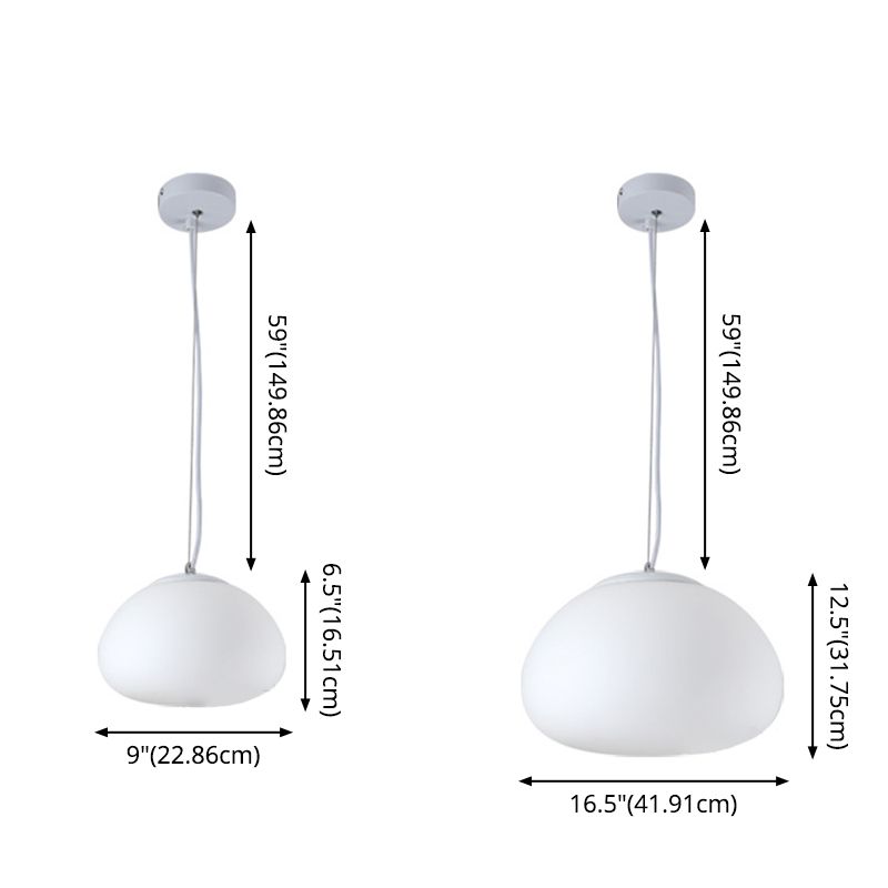 1 illuminazione a ciondolo a cupola leggera moderna designer vetro a soffitto a soffitto per il ristorante