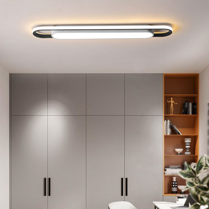 Modern Simple Flush Mount Ceiling Lamp Linear Flush Lamp for Living Room