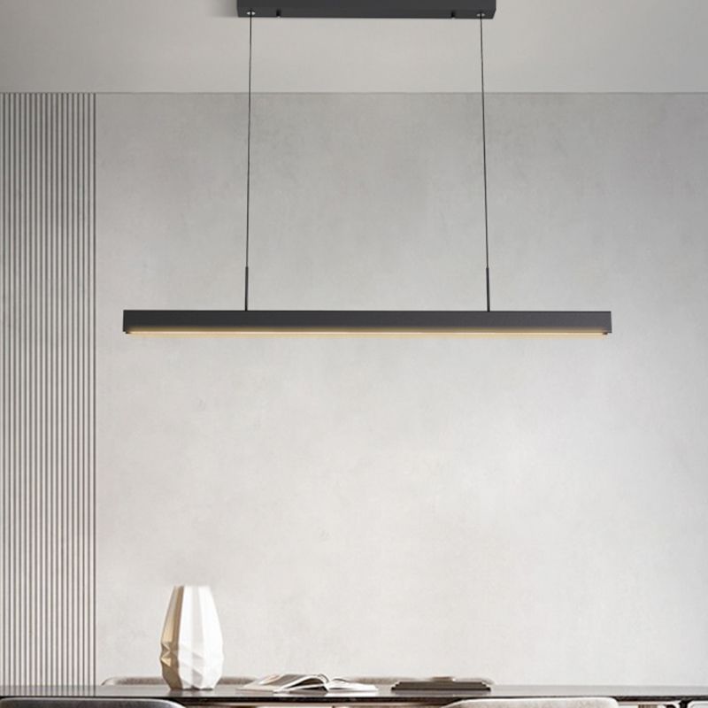 Rectangle moderne LED ISLAND lampe à tête de la lampe de restaurant à tête avec une teinte acrylique