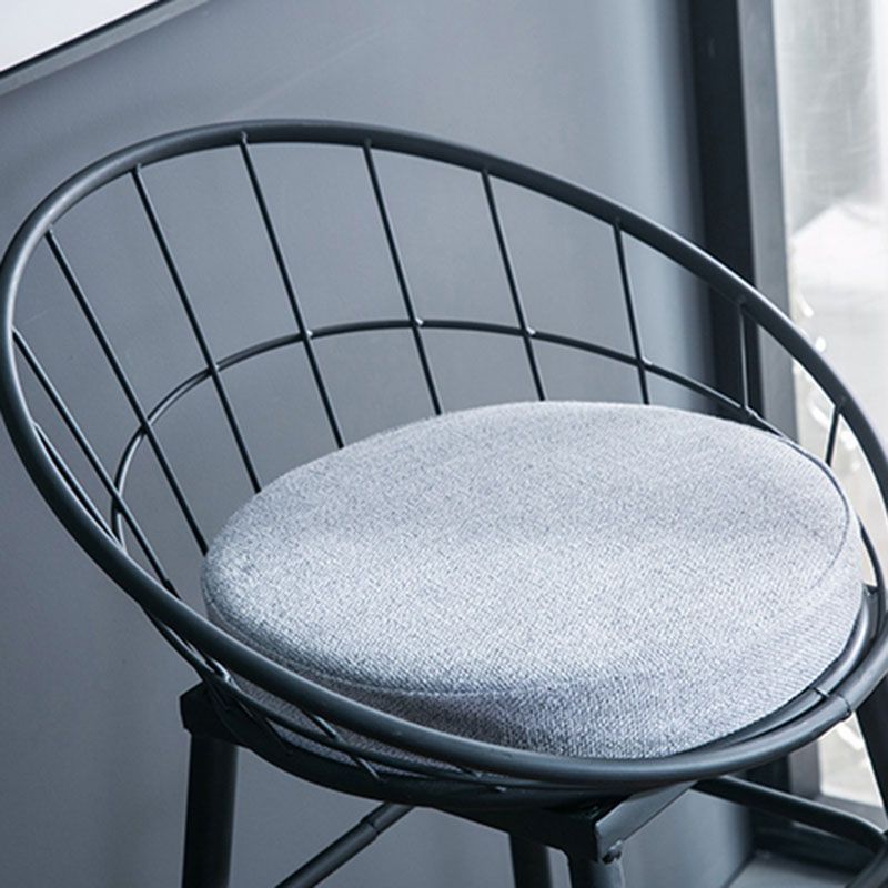 Scandinavian Design Bucket Counter Stool for Home Upholstered Bar Stools with Metal Base