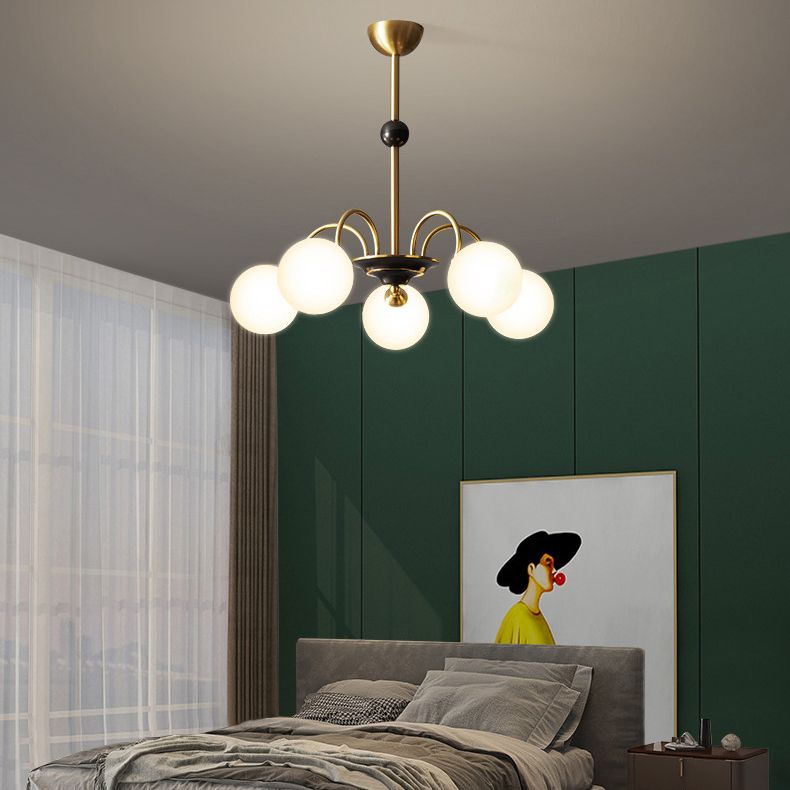 Café de lámparas de lámpara de vidrio contemporáneo Restaurante Multi colgante Luz