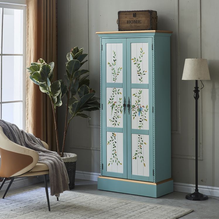 Birch Wardrobe Cabinet Traditional Hinged Wardrobe Armoire for Home