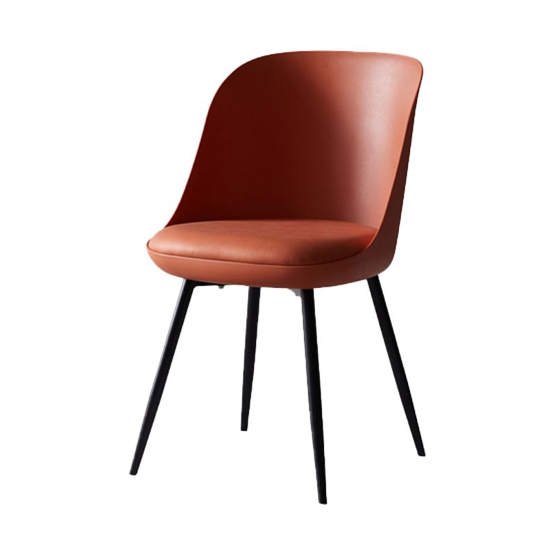 Contemporary Style Kitchen Chair Dining Armless Side Chairs with Metal Legs