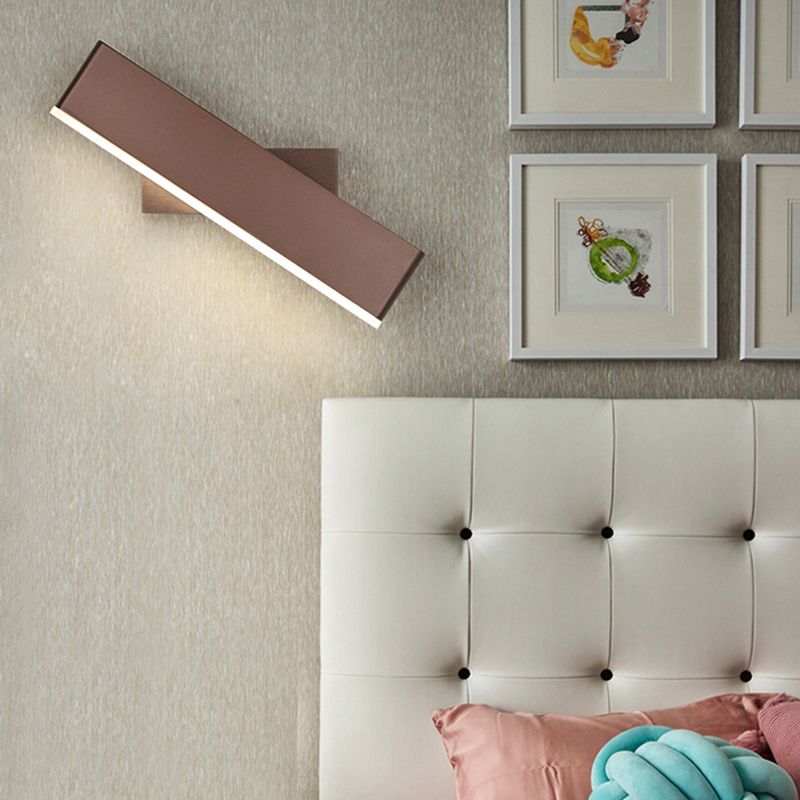 Rotatable LED Wall Mount Light 1-Light Wall Sconce Light with Acrylic Shade for Bedroom