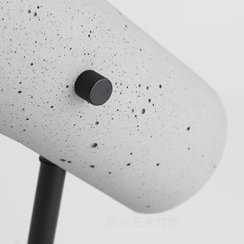 Luces de apliques de cilindro modernos Cemento Cemento de 1 luces de iluminación de pared para el baño