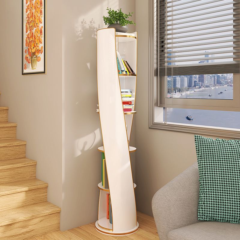 Glam Plastic Bookshelf Standard Closed Back Bookcase with Shelves