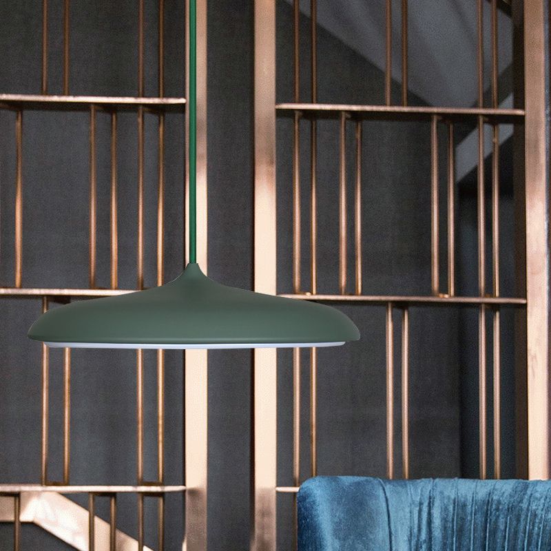 Scheibendecke Anhänger Licht Modernismus Metall 10 "/16" Dia 1 hellweiß/rosa/gelb hängende Lampe in warm/weiß