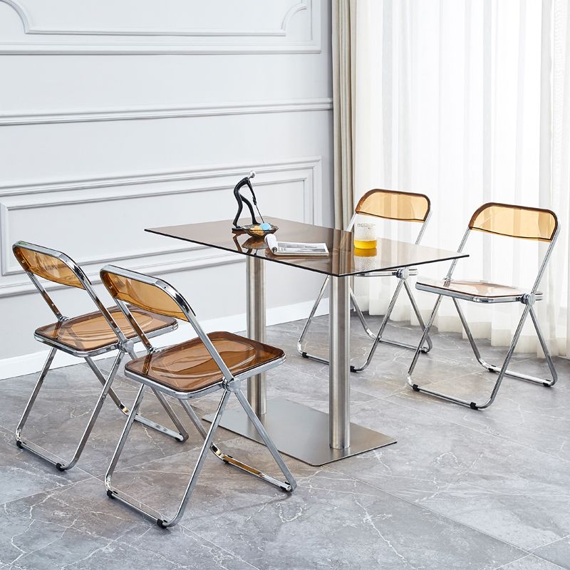 Metal sin brazos del estilo nórdico que cena la silla lateral plegable apilable de las sillas para el uso en el hogar