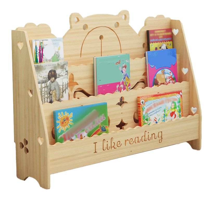 Scandinavian Style Bookshelf Closed Back Solid Wood Bookcase for Home and Office