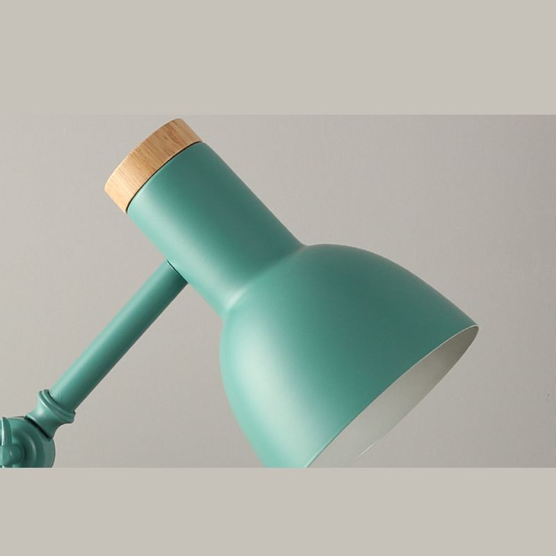 Lampada da scrivania per sala studio con braccio oscillante Lampada da lettura in stile Macaron a 1 testa in metallo con portapenne