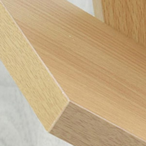 Modern Engineered Wood Bookcase Geometric Bookshelf for Living Room