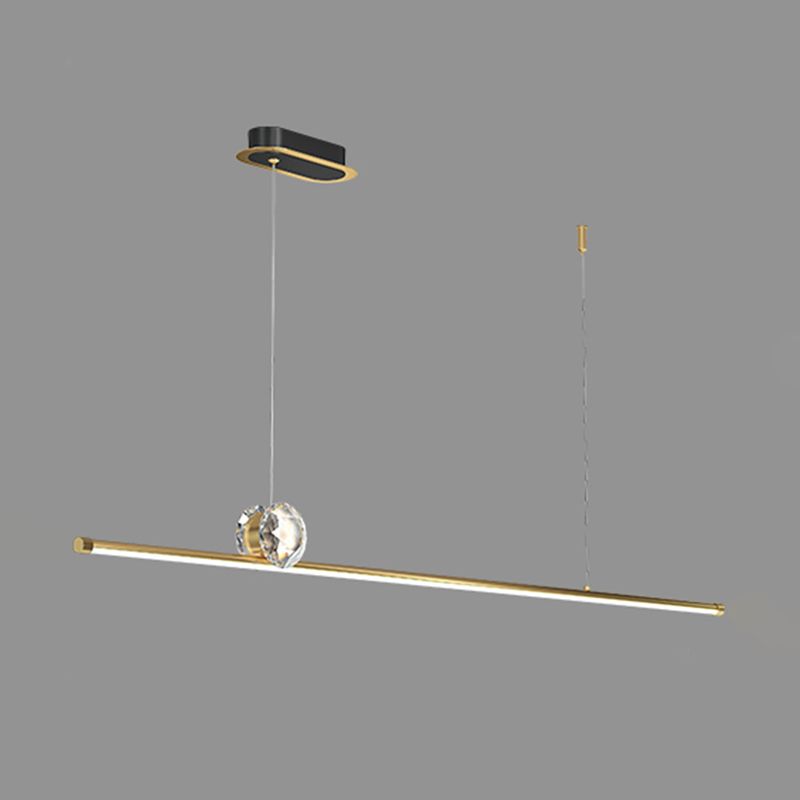 Linear Island Lights Contemporary Metal Island Lighting Fixture for Kitchen