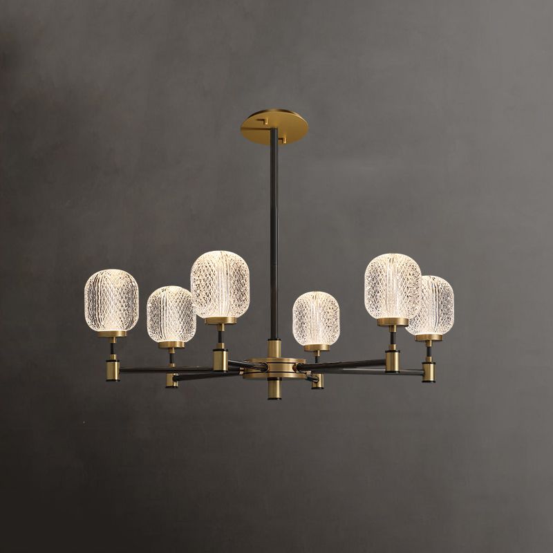 Luces de lámparas de la isla de iluminación lineal Luces de araña colgante moderna