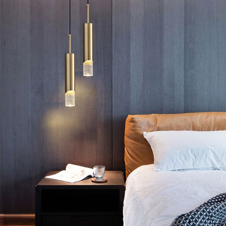 Lampada a led Lampada Simplicità Illuminazione a sospensione con una chiara tonalità acrilica per camera da letto