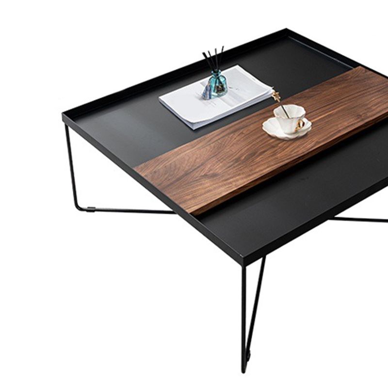 Rectangular/square Cross Table Base Metal Mid-century Modern Style Coffee Table