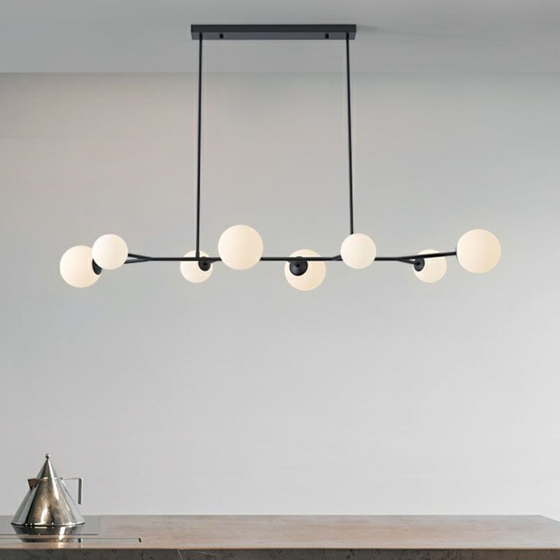 Molecular Island Ceiling Light Simplicity Opal Glass Dining Room Suspension Light Fixture