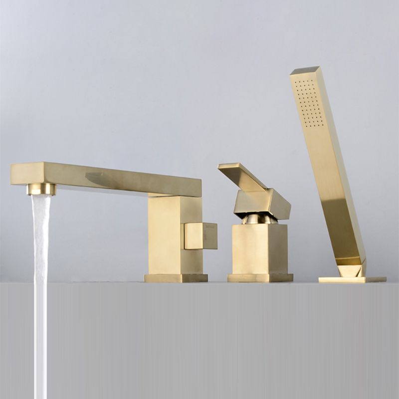 Deck Mounted Metal Freestanding Tub Filler Swivel Freestanding Faucet