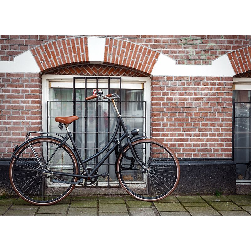 Bicycle Printed Mural Decal Industrial Decorative Wall Covering for Accent Wall