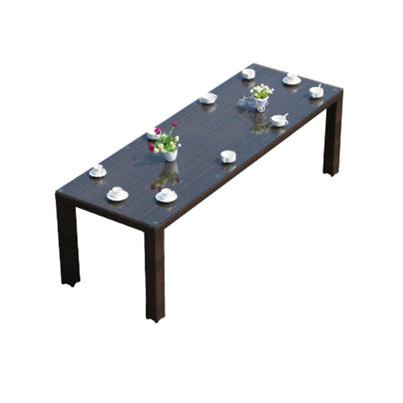 Outdoor Patio Dining Table Set 1/9/11 Pcs Plastic Wicker Frame Patio Table and Chairs