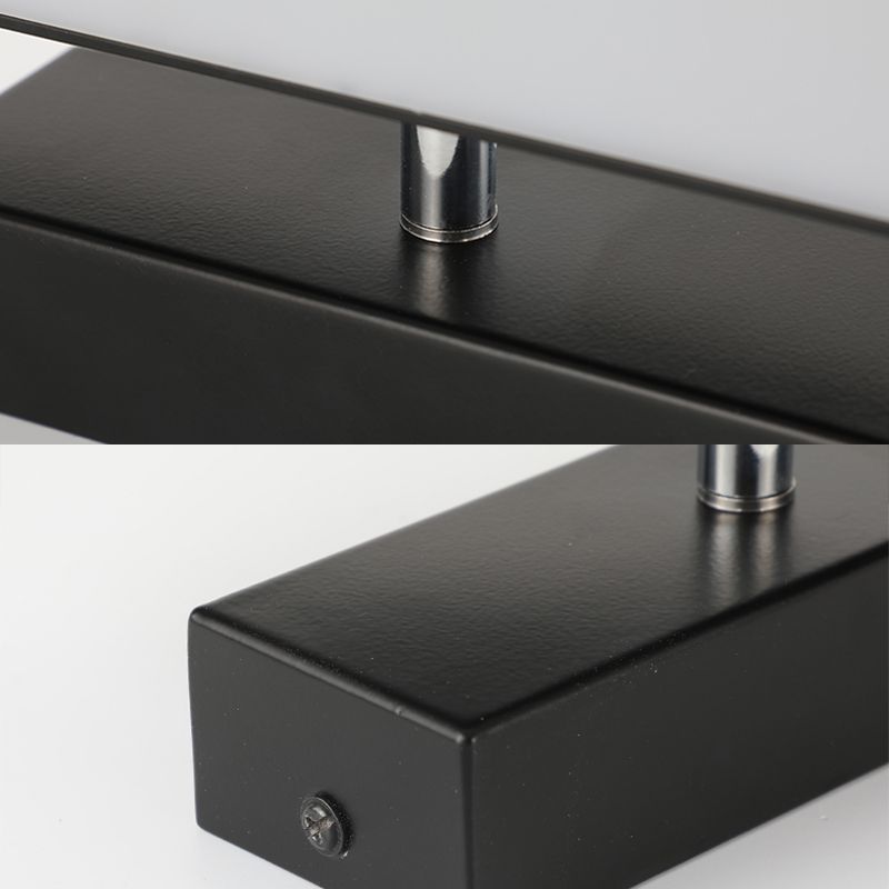 Rectangular Aluminium Rotatable Wall Sconce in Modern Concise Style Wrought Iron Wall Light with Acrylic Shade