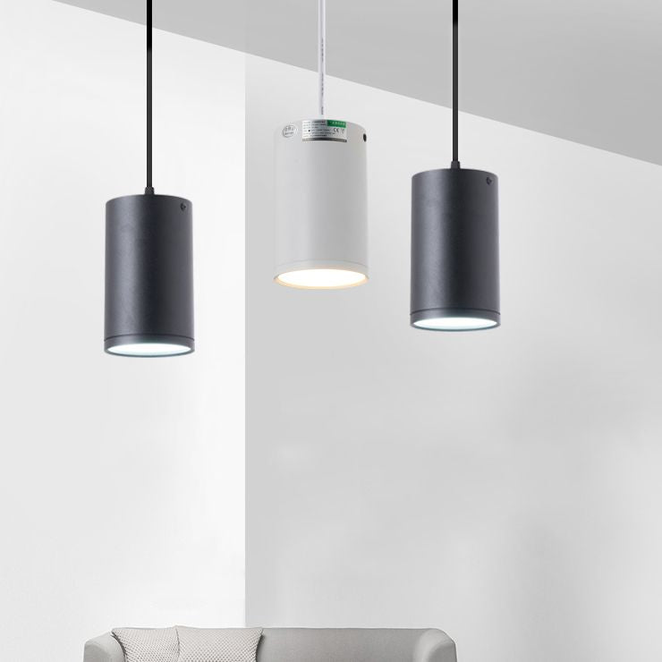 Lampada a pendente del corridoio Lampada del soffitto a LED Nordico con tonalità metallica cilindrica