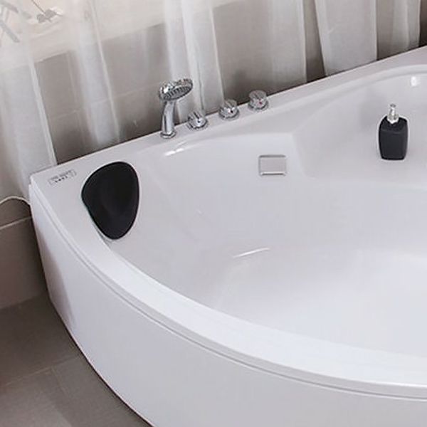 Modern Corner Acrylic-Fiberglass Bathtub Soaking Bathtub with Seat