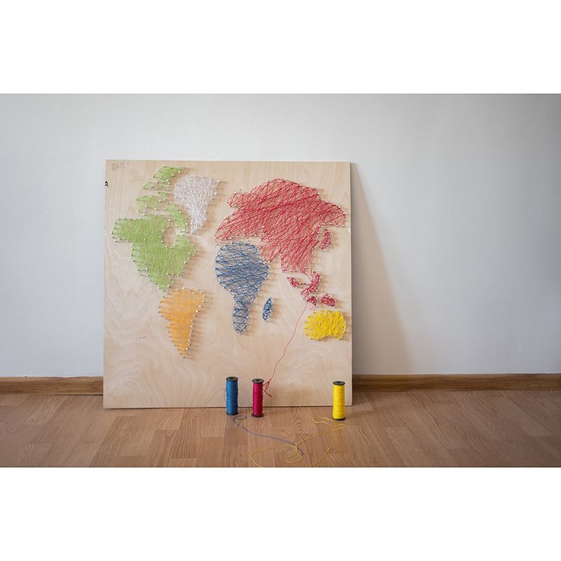 Modern Style Mural Wallpaper Map Environment Friendly Bedroom Wall Mural