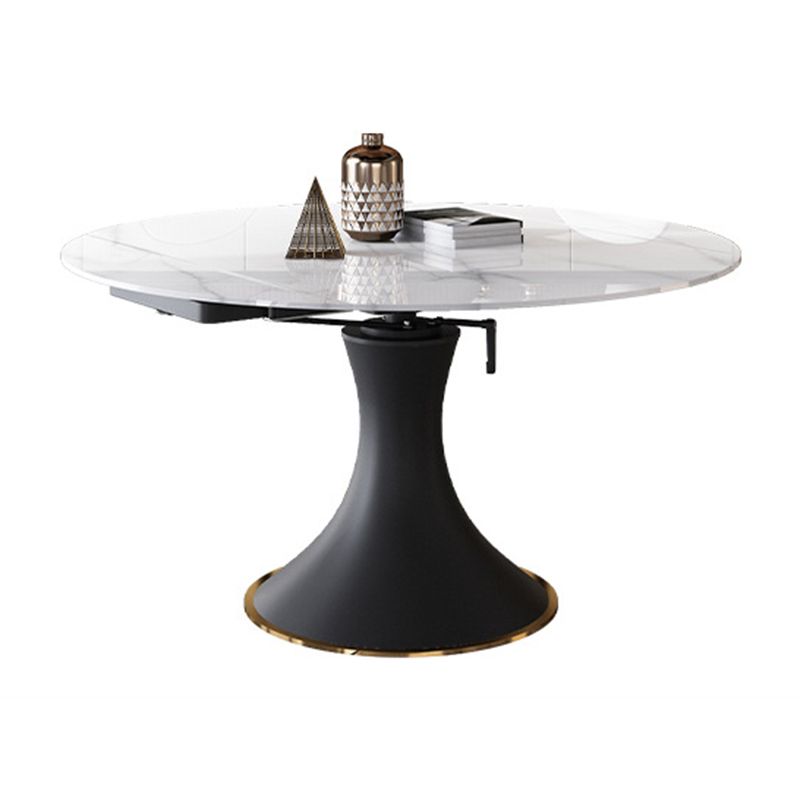 Contemporary Sintered Stone Round Table Set 1/2/5/7 Pieces Dining Set