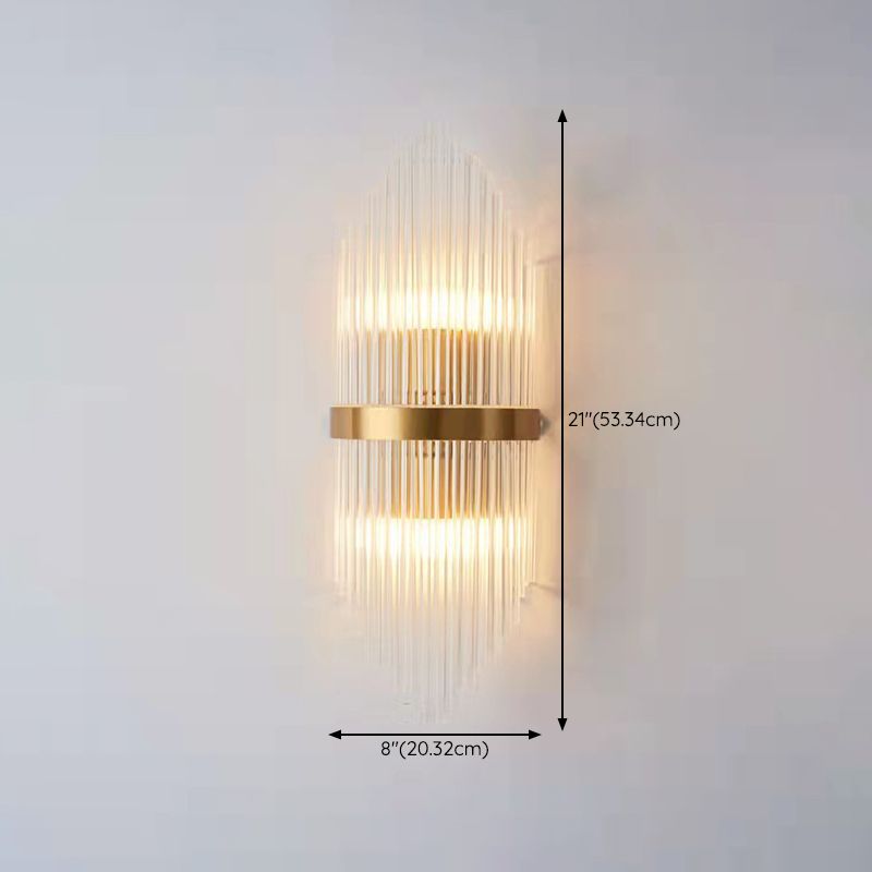 2 Lights Contemporary Crystal Wall Lighting Fixtures for Living Room