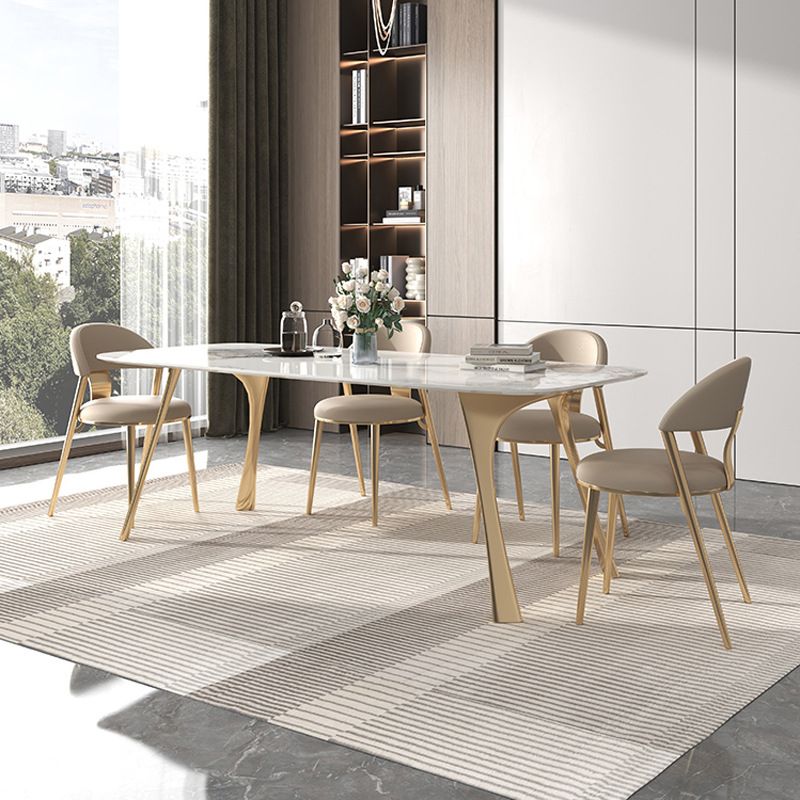 Glam Sintered Stone Dining Set 1/4/5/6/7 Pieces Dining Set for Dining Areas