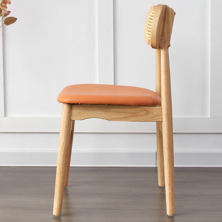 Contemporary Indoor Solid Wood Open Back Dining Side Chair for Restaurant
