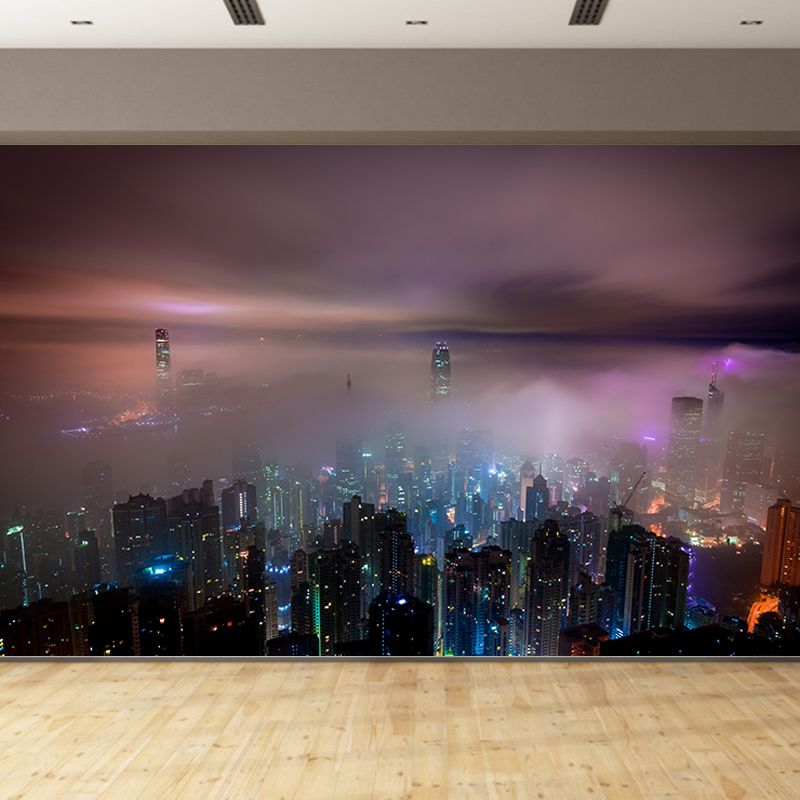 Environment Friendly Resistant Mural Wallpaper City Landscape Living Room Wall Mural