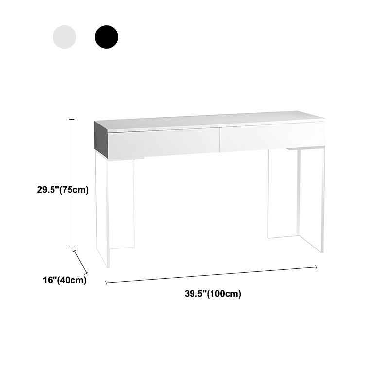 Contemporary Acrylic Vanity Desk 2-Drawer Vanity Dressing Table
