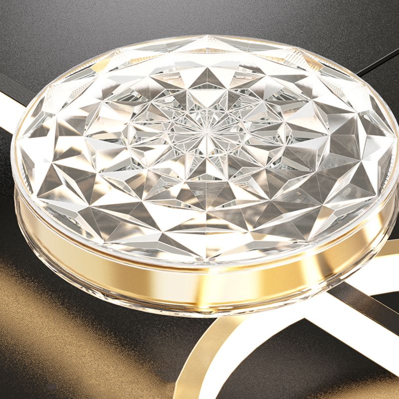 Acrylic Black LED Island Light in Modern Simplicity Aluminium Linear Pendant Light for Dining Room