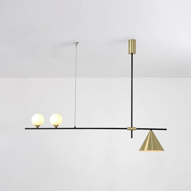 Einfachheit moderne Insel Hell weiße Glas Globus Schattenbeleuchtung für Esszimmer