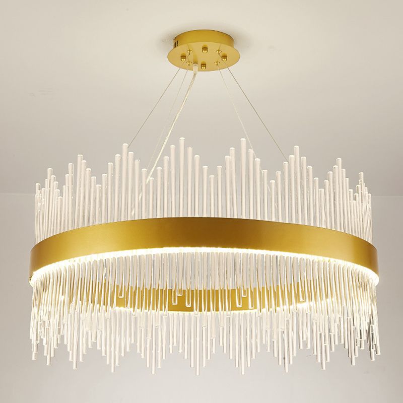 Lampada il lampadario circolare Light Segnalizzazione moderna Simplicity Crystal Crystal Ciondolo per il ristorante