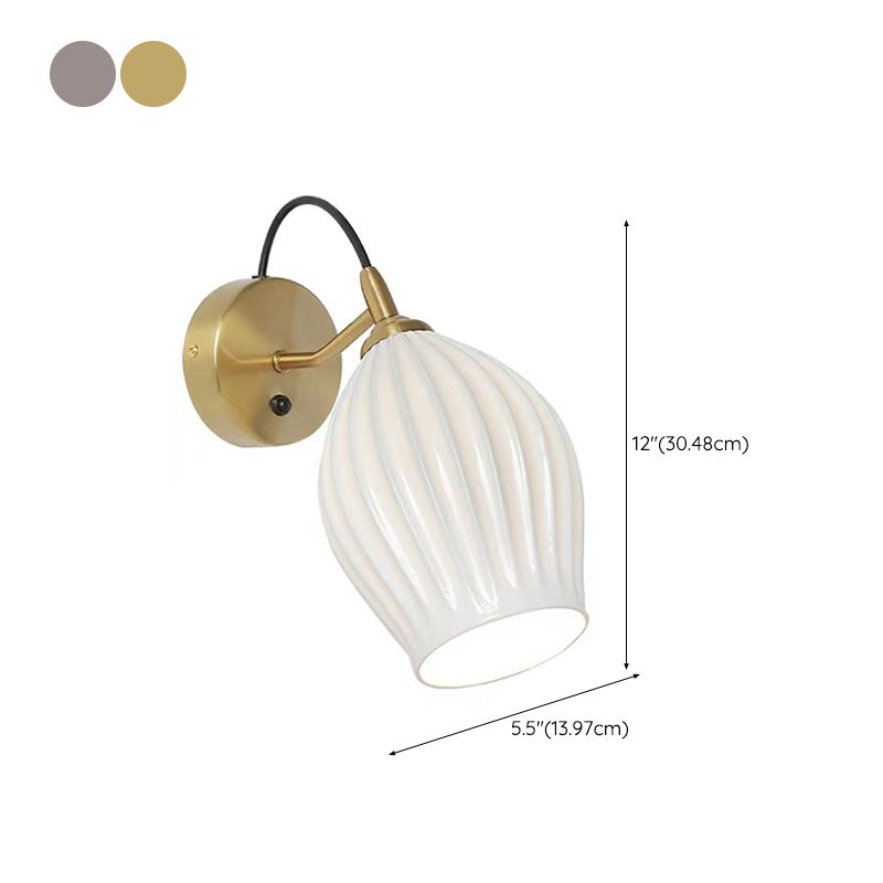 Industrial Wall Sconce Flower Shape Wall Light with Glass Shade for Living Room